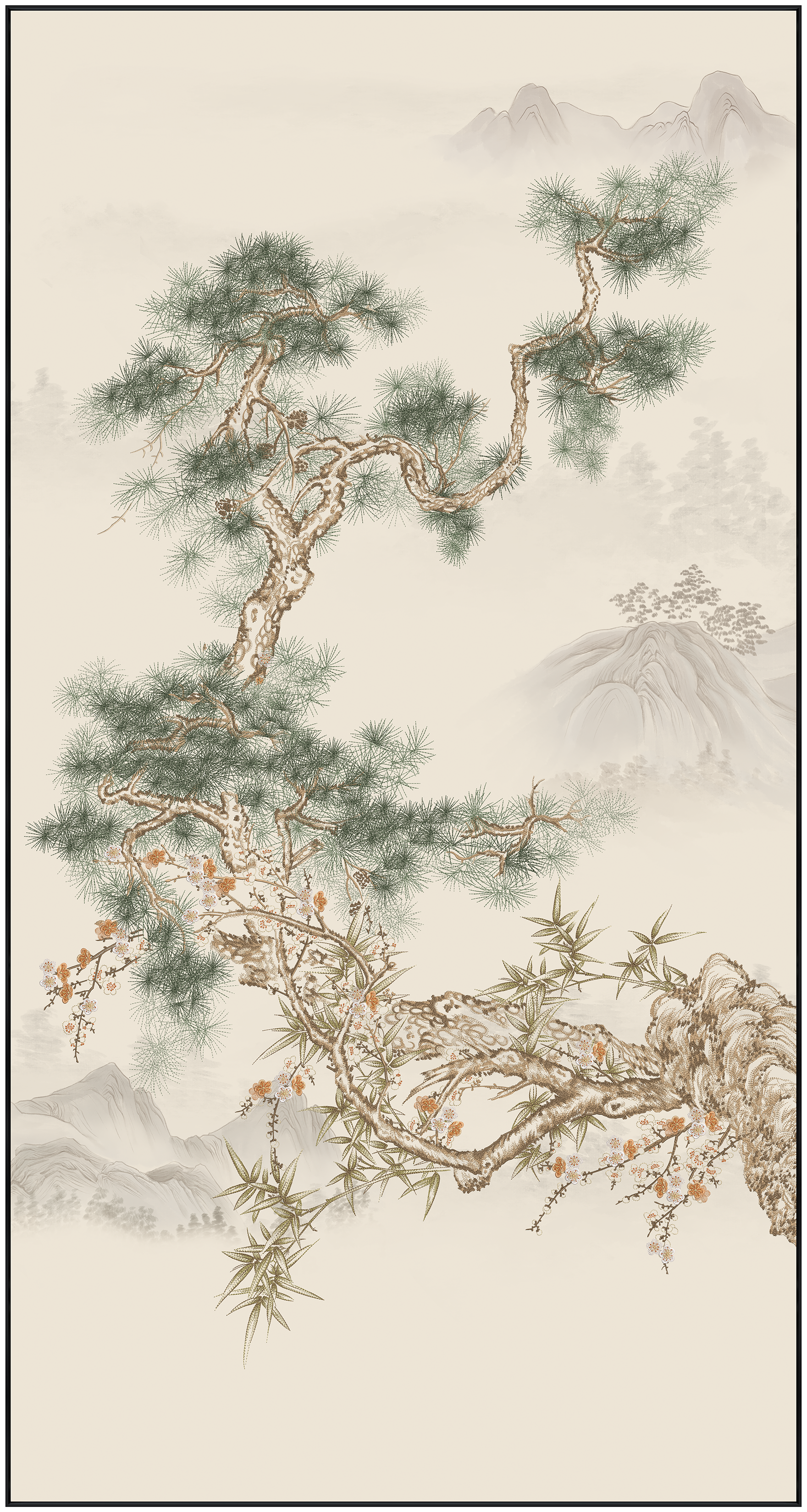 Chinese Ink Embroidery Wall Art Collection