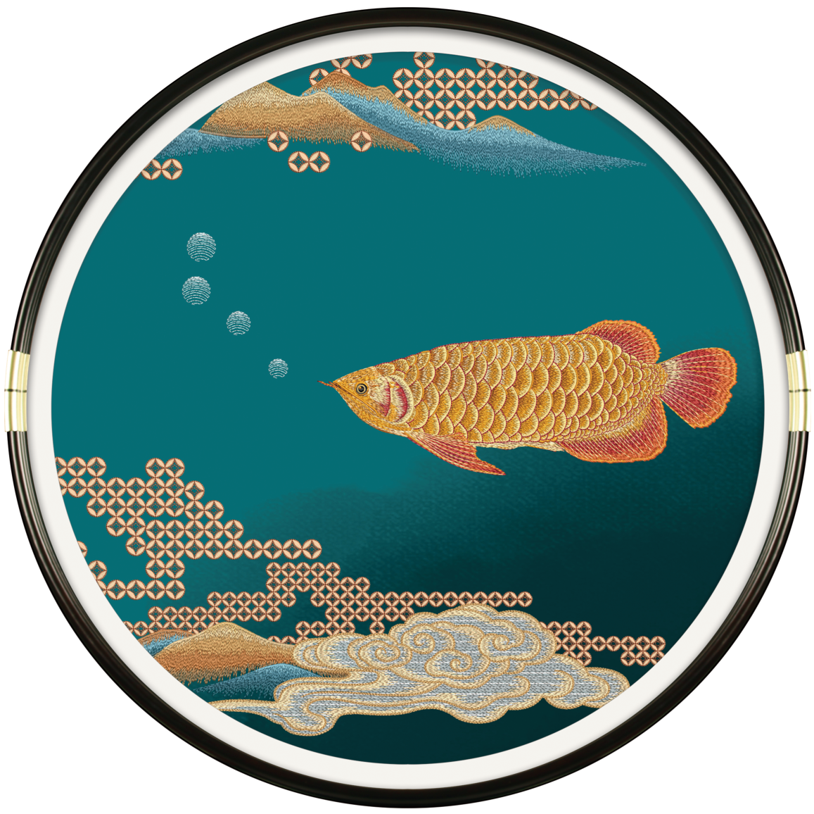 Serene Fish Pond Art